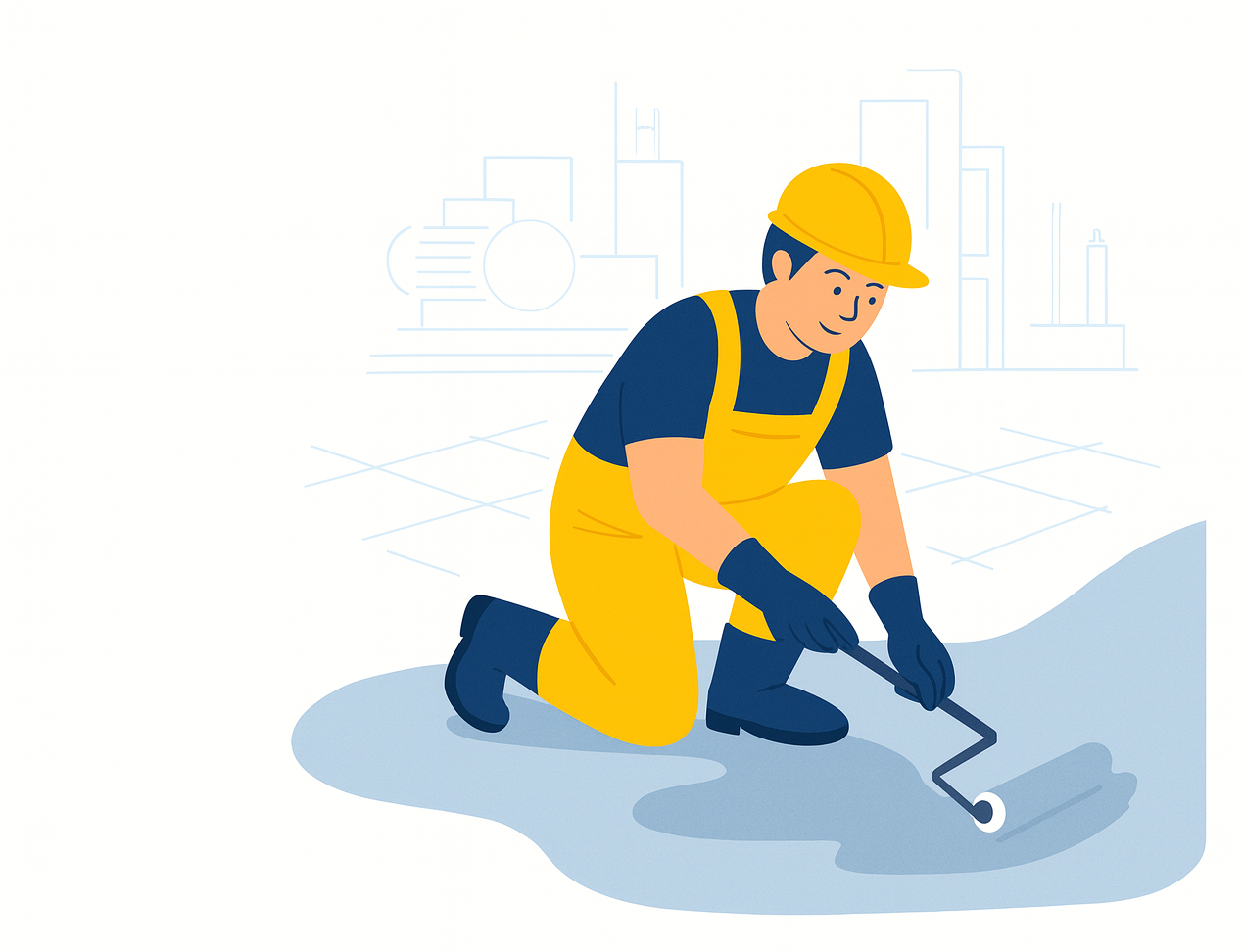 photo homme peinture sol